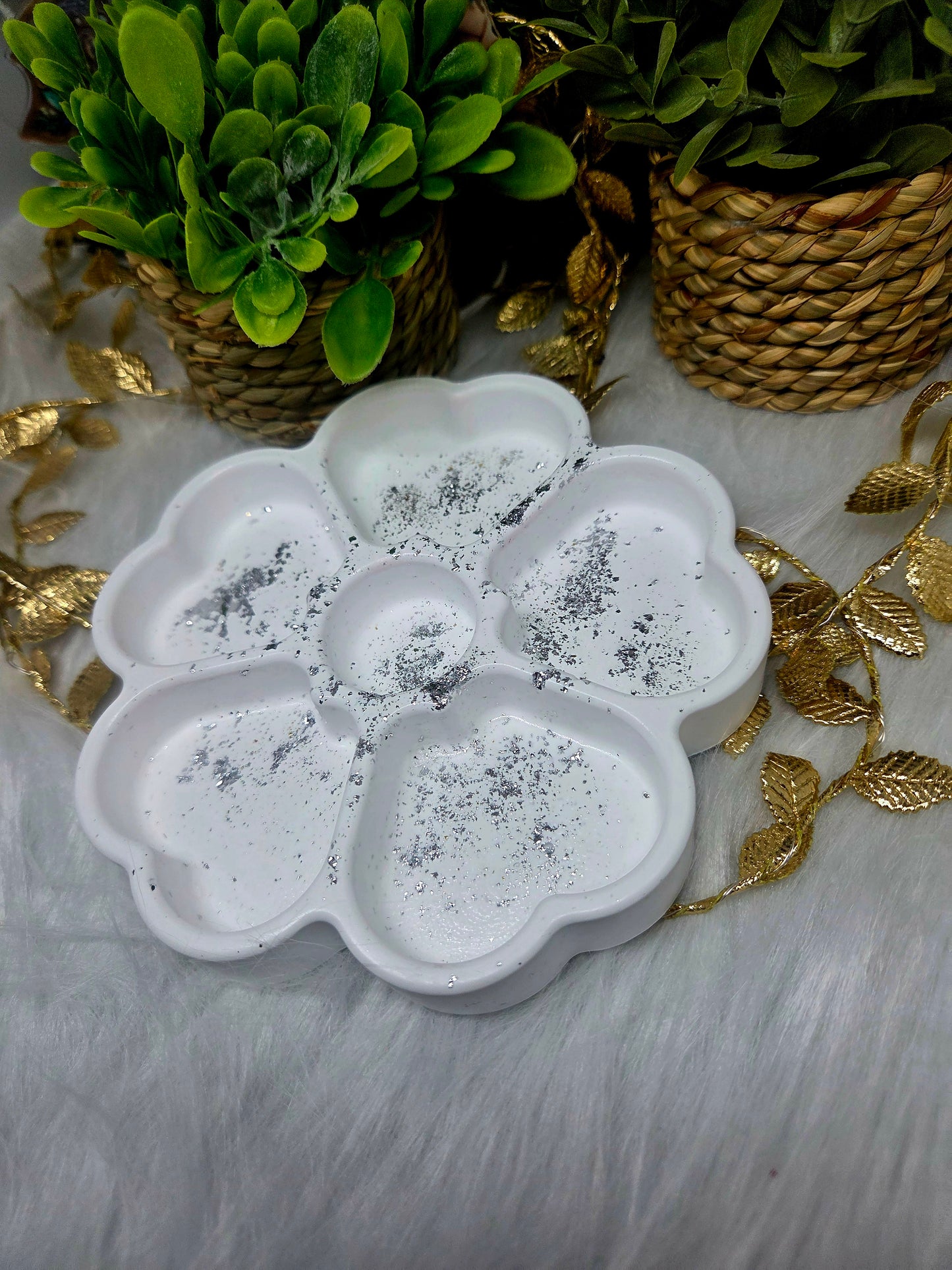 Plateau vide poche fleur