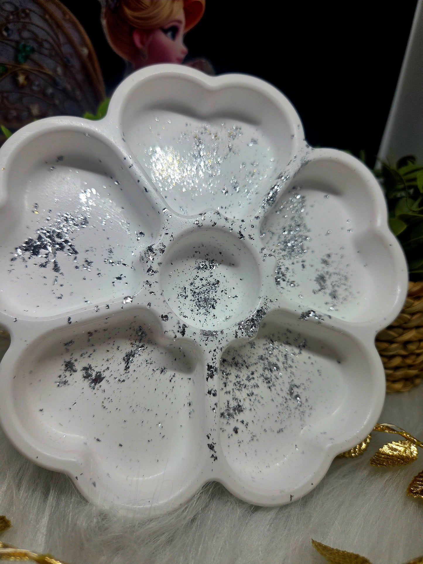 Plateau vide poche fleur