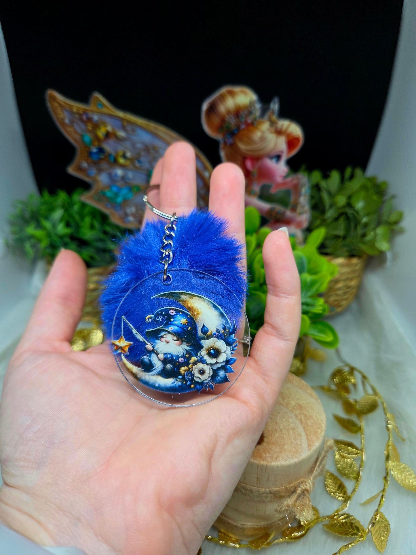 Porte clefs pompon