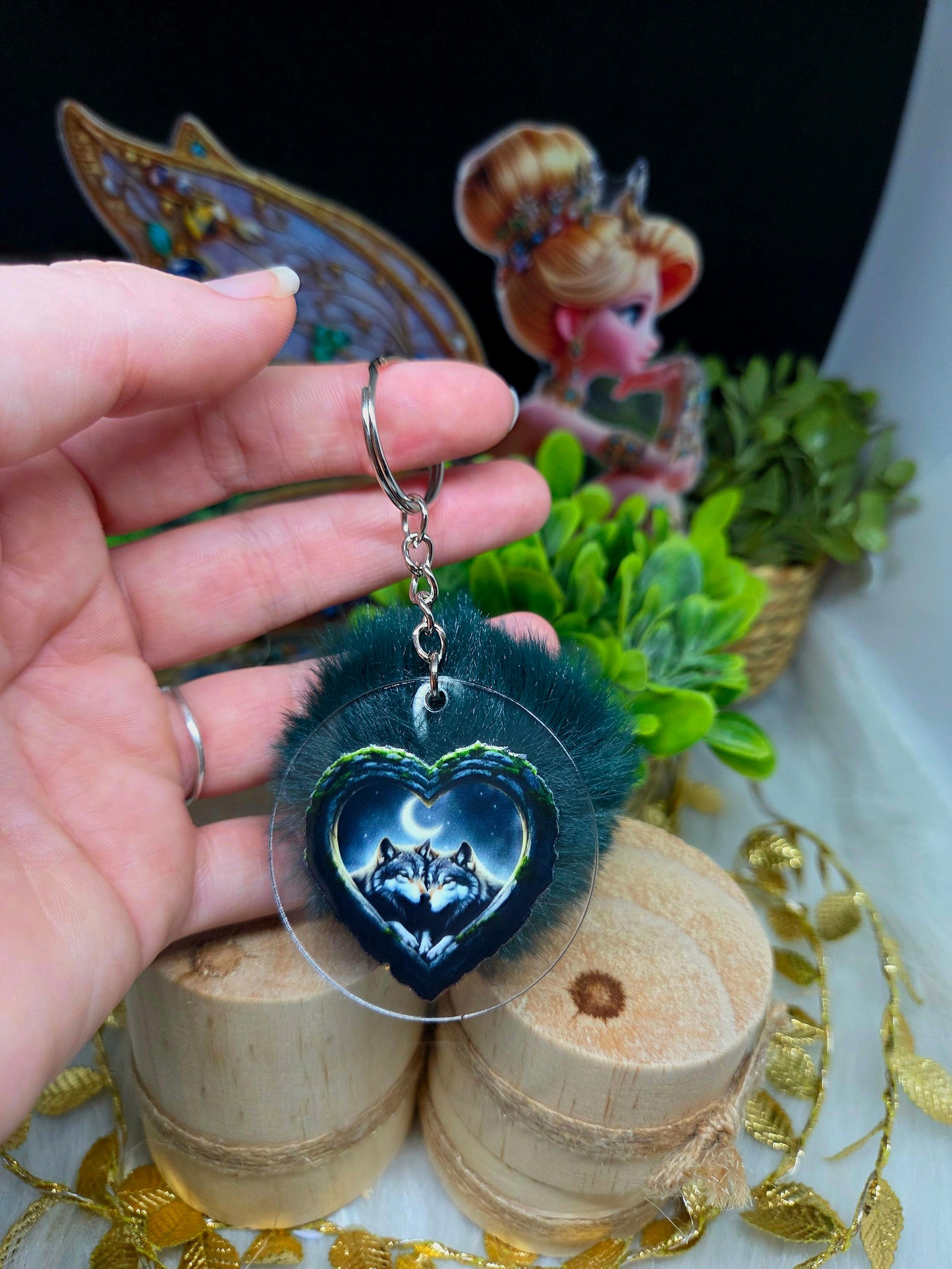 Porte clefs pompon
