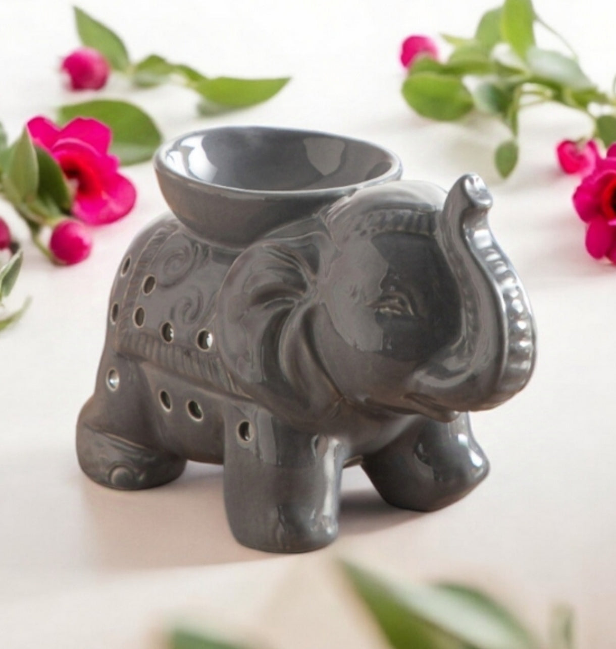 Brûle parfum éléphant gris foncé