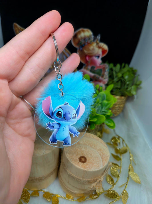 Porte clefs pompon