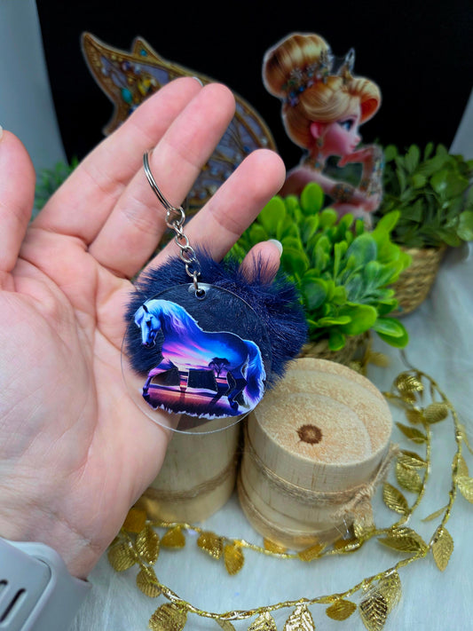 Porte clefs pompon