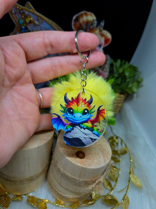 Porte clefs pompon