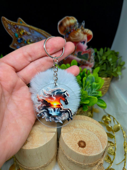 Porte clefs pompon