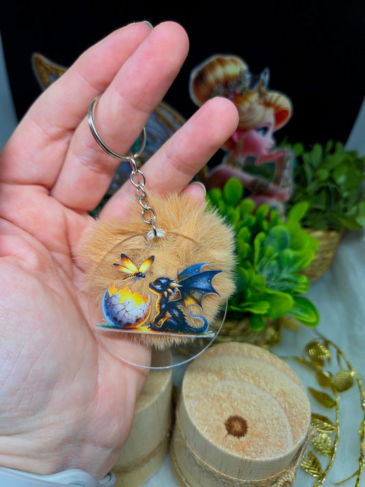 Porte clefs pompon