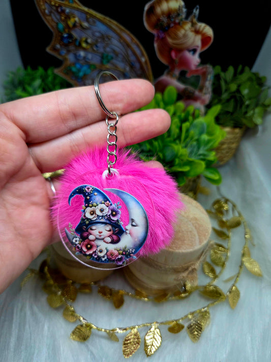 Porte clefs pompon