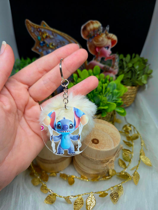 Porte clefs pompon