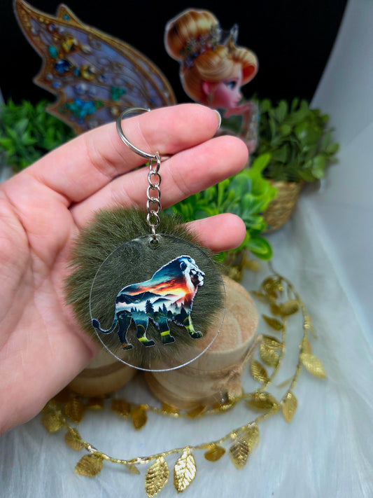 Porte clefs pompon