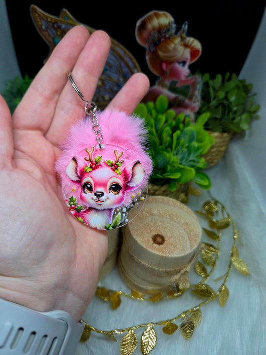 Porte clefs pompon
