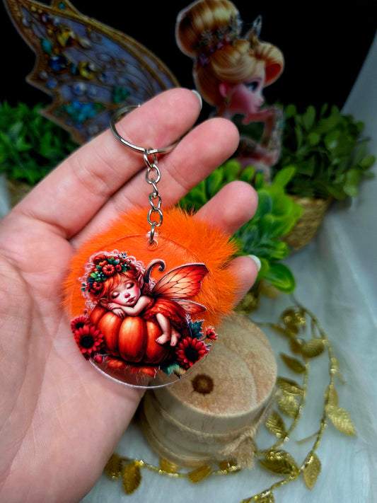 Porte clefs pompon